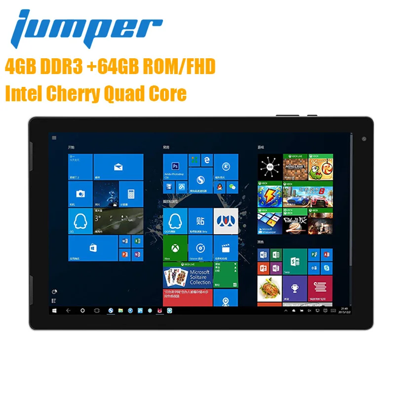 

Jumper EZpad 7 2 In 1 Tablet PC 10.1'' IPS Screen Windows 10 Intel Cherry Trail Z8350 Quad Core 1.44GHz 4GB+64GB HDMI Tablets PC