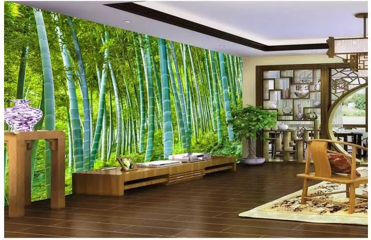 

3d wallpaper custom photo non-woven mural wall sticker 3 d Hd bamboo scenery painting room wallpaper for walls 3d