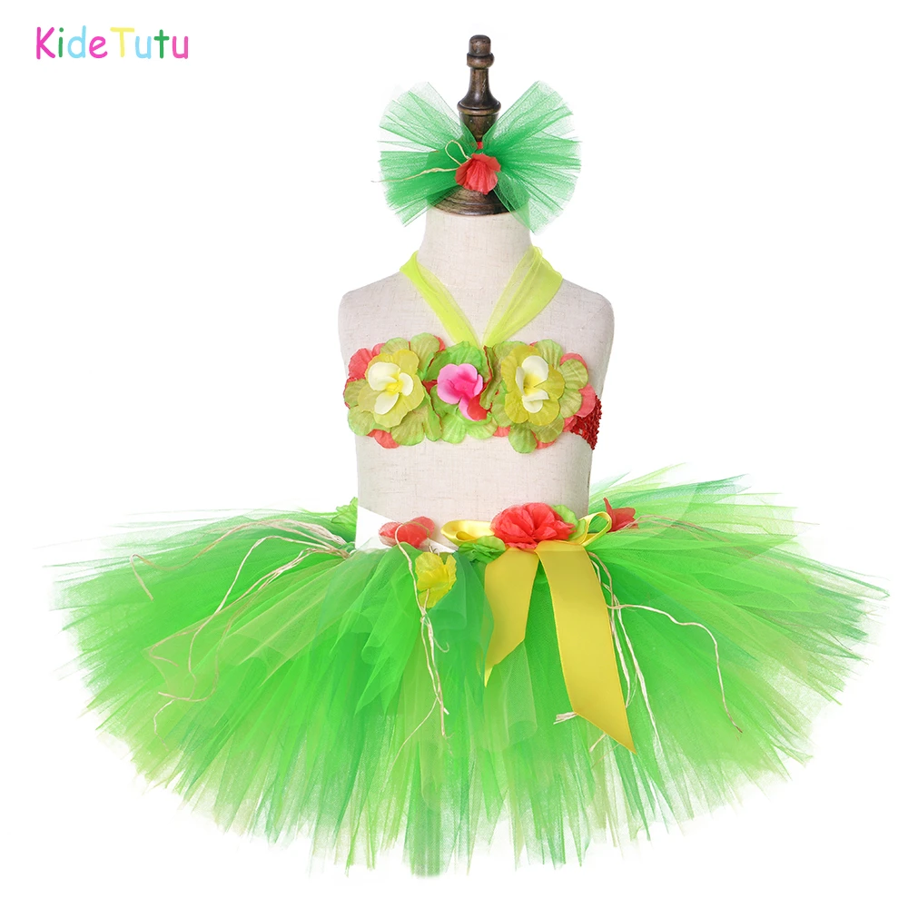 Disfraz de Hula diadema para niños, vestido de fiesta de fogata Luau, traje de fiesta de cumpleaños para pequeños, ropa| Disfraces para niñas| - AliExpress