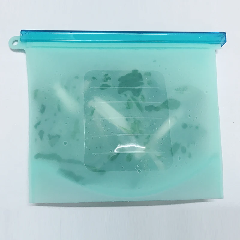 2 шт 1000 мл многоразовые силиконовые пакеты ziplock для хранения еды свежих фруктов |