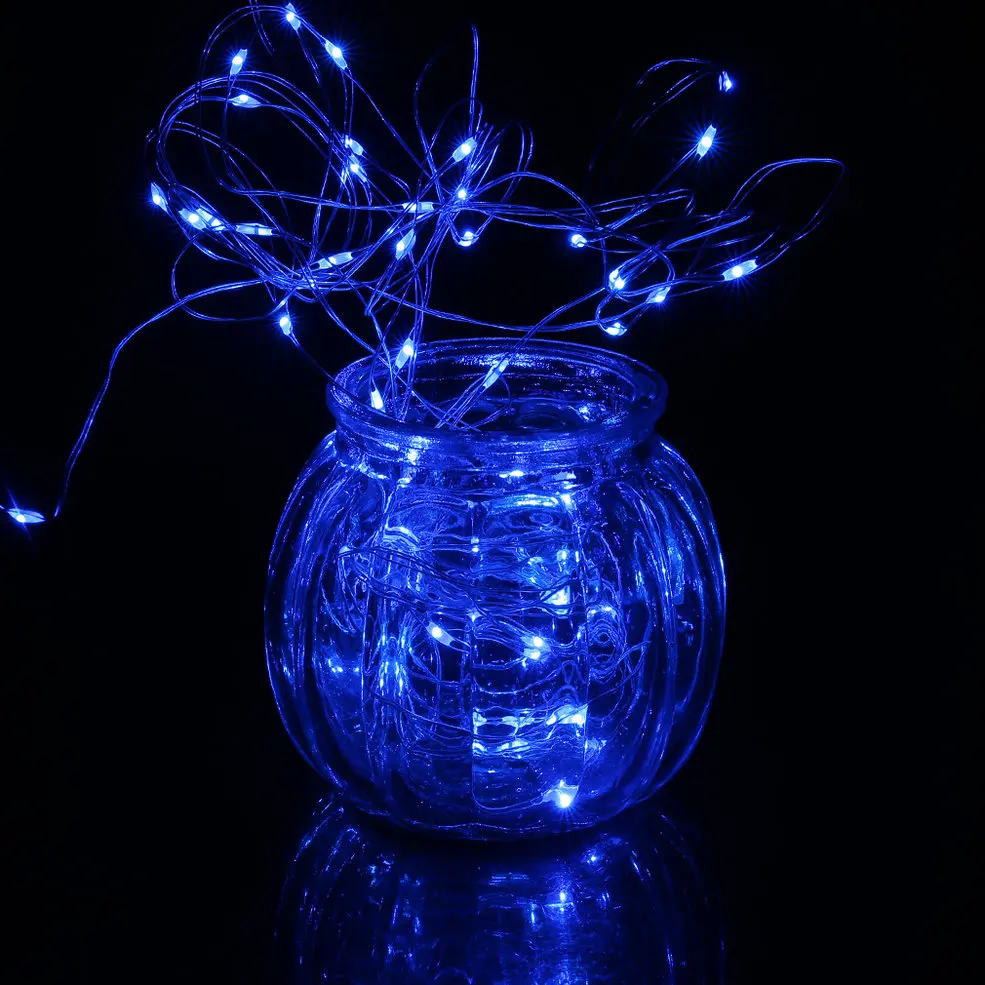 

5pcs 6m BLUE Shine 60 LED String Light Party Decoration 3AA Battery Box With Remote Control