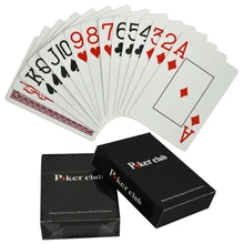 Пластиковые скрабы для покера Texas Holdem, противоскользящие широкие карточки, черный домкрат, ПВХ, маленький шрифт для покера