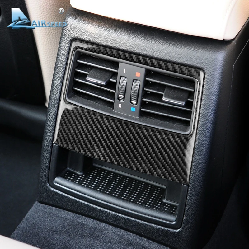 Airspeed for BMW E90 3 Series Accessories 2005-2012 Carbon Fiber Car Interior Rear Air Conditioning Outlet Vent Cover Trim Decor |