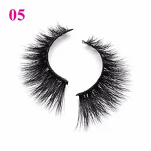 3D реального норки ресниц Hand Made Полный Газа Накладные ресницы естественно Длинные ресницы 05