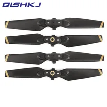 2 pares Quick release Folding Hélices De Reposição 4730F Listra Dourada Acessórios de Lâmina para DJI Zangão FAÍSCA