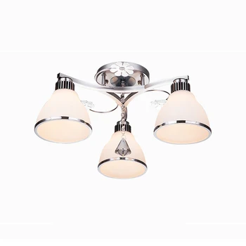 

Modern Metal Flush Mount Light E27 Glass Lampshade Lighting Fixtures Dining Room Study Room Office Hallway Ceiling Lamp CL197-3