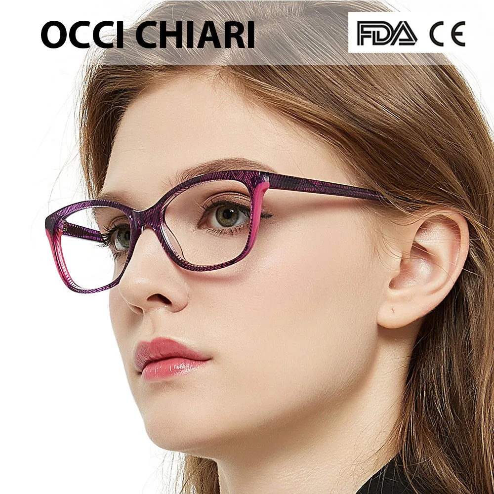 OCCI CHIARI 2018 Модные прямоугольные очки для близорукости женские с прозрачными