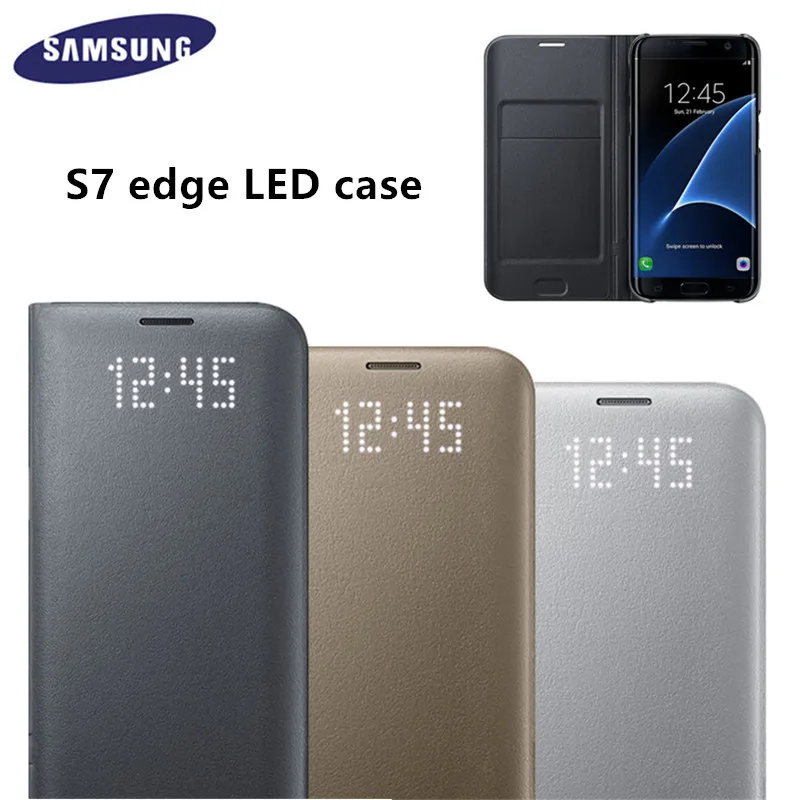Original LED View Smart Cover Phone Case EF NG935 for Samsung Galaxy S7 edge With Sleep