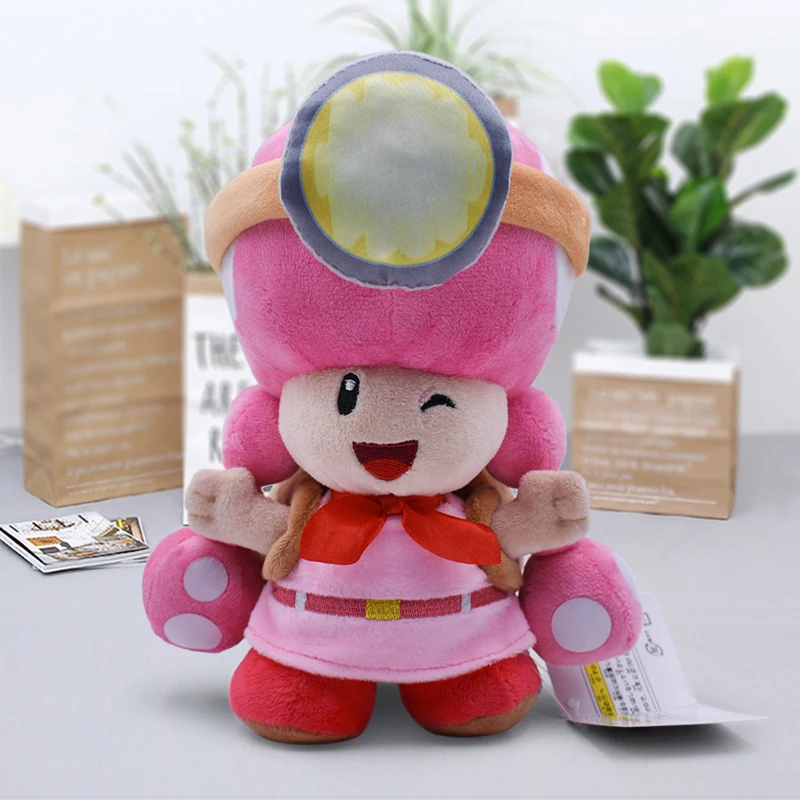 

Super Mario Plush Toys 20cm Pink Carrying Bag Mushroom Toadette High Quality Soft Peluche Toy Dolls For Children Christmas Gift