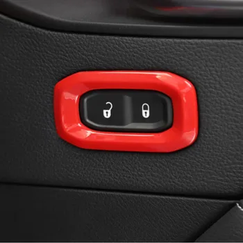 

Door Penal Knob Sticker Lock Button Cover Decorative Trim Frame For JL Wrangler Interior Accessories