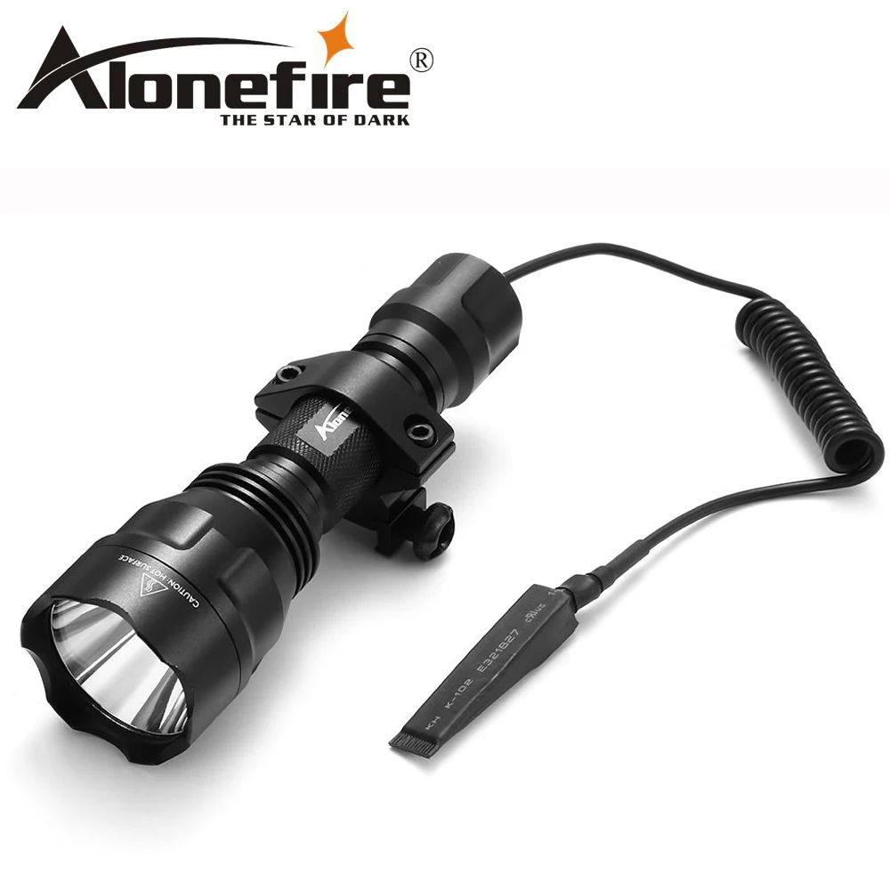 AloneFire CREE XML-T6 L2 U3 светодиодный C8 тактический флэш-светильник фонарь охотничий 20 мм крепление для страйкбола прицел ружья светильник 18650 батарея