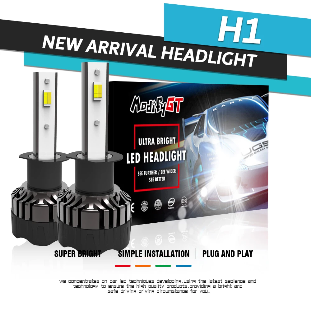 

Modifygt 3 color changing 5 modes H4 led H7 led H8/H9/H11 9005 9006 Headlight 9005 9006 9007 3000K 4300K 6000K 100W 12V