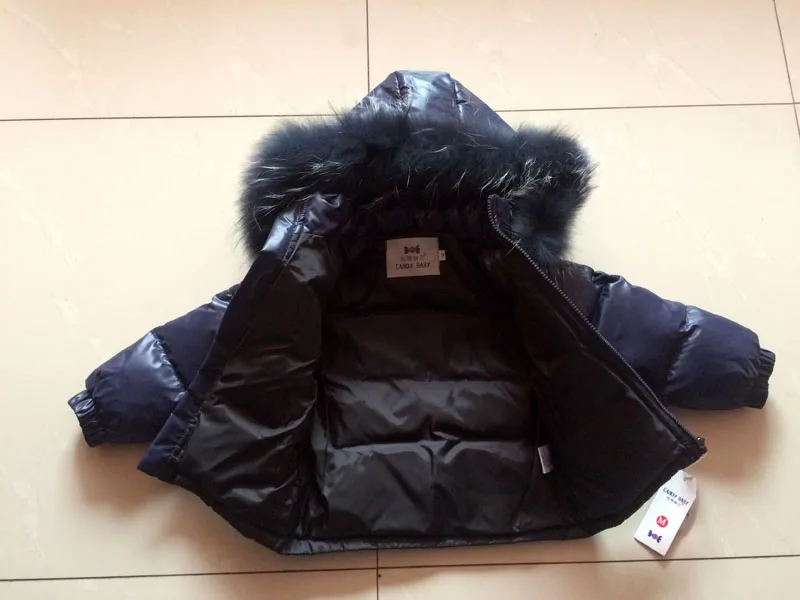 Online Chaqueta de plumón para niños y niñas abrigo grueso Cuello de piel multicolor