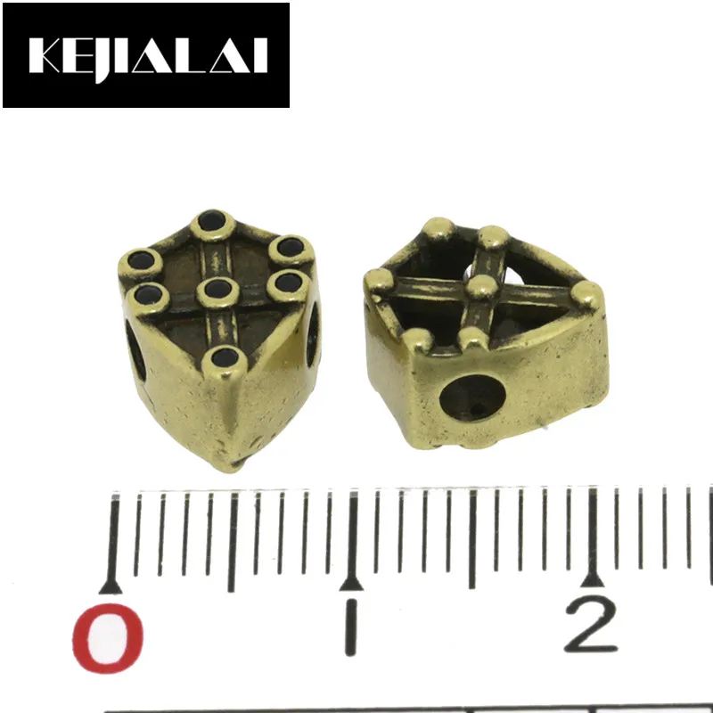 

KEJIALAI Jewelry Accessories Charm Connectors Findings for DIY Bracelet Making Triangle Shape Vintage Style Gold Color Gift