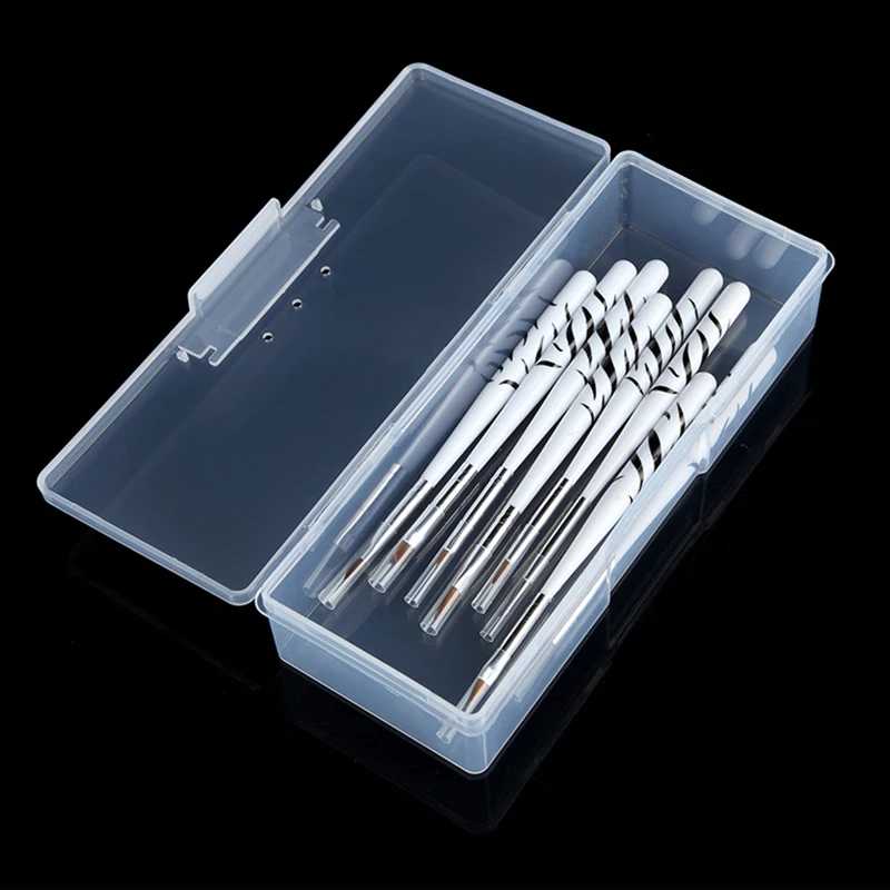 

DINIWELL Portable Transparent Storage Box Manicure Tools Organizer For Nail Tool Sundries Case Storage Holder Rectangular Box