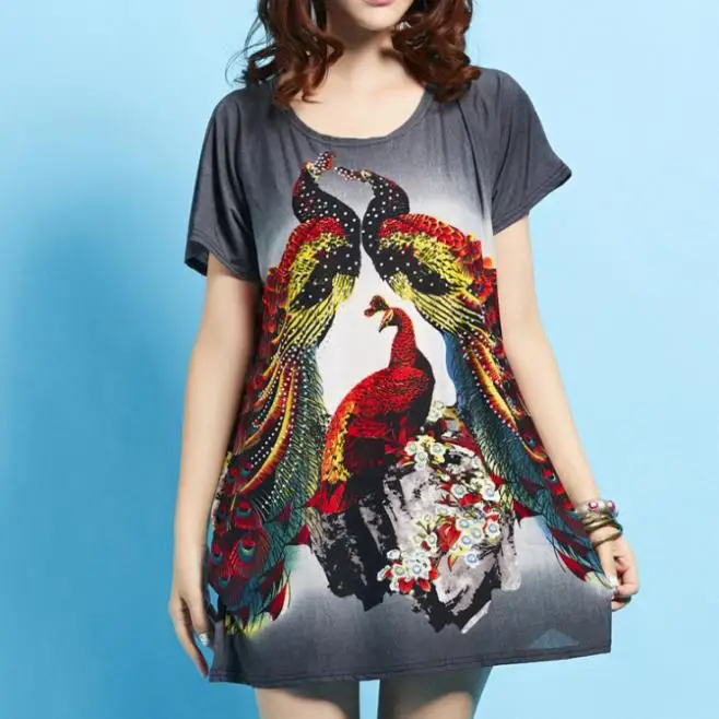 discount sale fashion American & European trend women peacock print