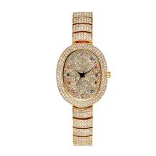 Новое поступление Австрия Кристалл Элитный бренд часы модные женские наручные часы бренд полный алмазов женщина небольшие кварц-часы