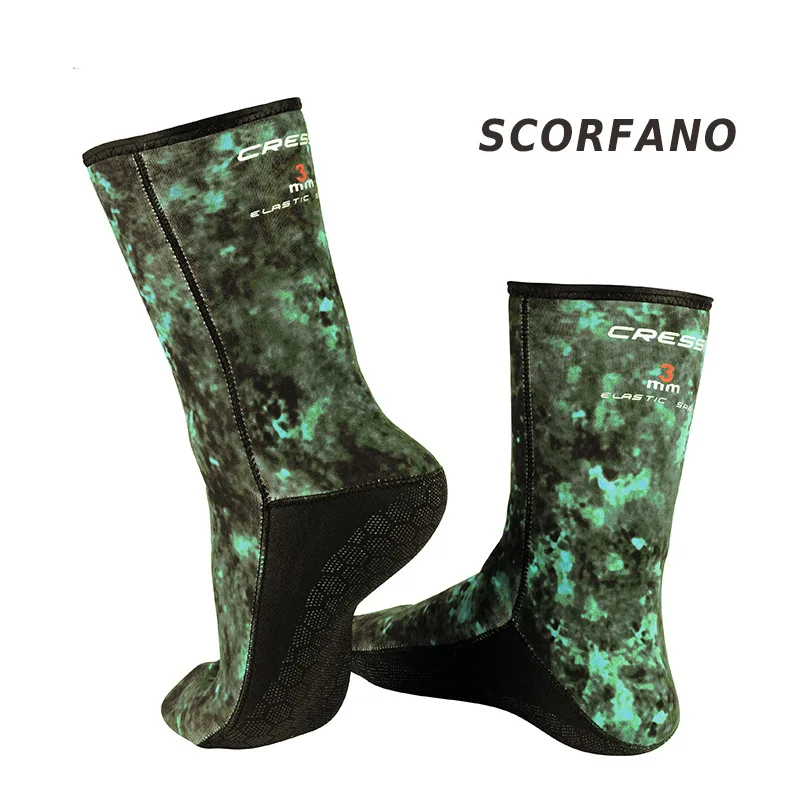 

Cressi TRACINA/SCORFANO Camouflage 3mm Neoprene Diving Socks Snorkeling Swimming Scuba Diving Socks for Adults