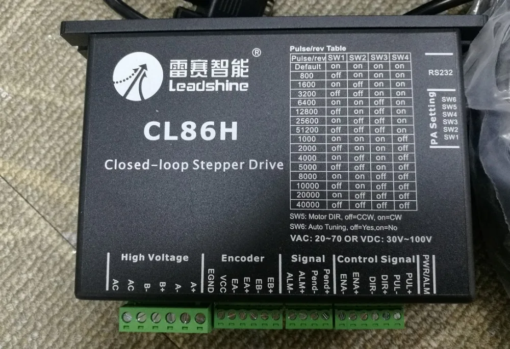 

New Leadshine Hybrid servo Drives CL86H work 24-80VDC or 18-60 VAC fit the servo motor 86CME85 out 8NM power 500W-700W NEW MODEL