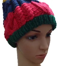 Bomhcs осень-зима теплый толстый Для женщин шляпа ручной работы вязаная шапка шапочки