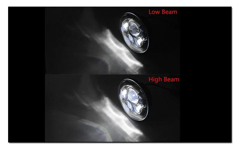 7 LED Headlight For Harley Davidson MOTORCYCLE CHROME PROJECTOR DAYMAKER HID LED LIGHT BULB Jeep Wrangler LED Headlamp  (4)