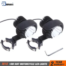 Bosmaa 2×18 w 2700Lm Motocicletas XHP70 Externo LEVOU Farol Luzes Do Ponto com Chip para Moto Carros Caminhões DRL luz de Nevoeiro