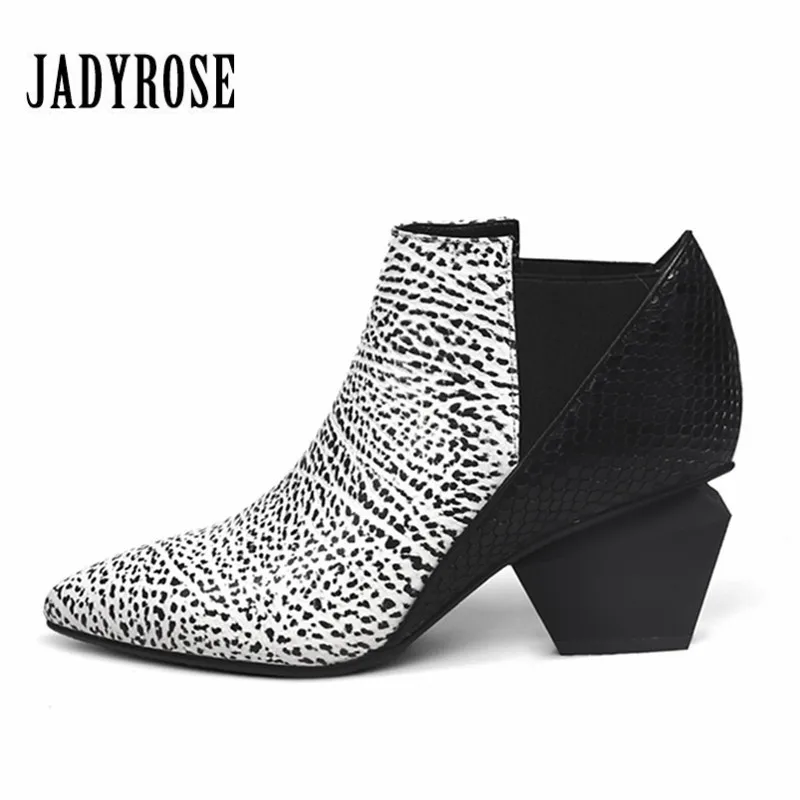 

Jady Rose Ankle Boots for Women 6CM Strange High Heel Shoes Woman Pointed Toe Botas Mujer Ladies Short Martin Boots Women Pumps