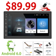 Rhythm android 6.0 Player 2 din radio New universal GPS Navigation Multimedia For Nissan Toyota Volkswagen Mazda BYD Kia VW