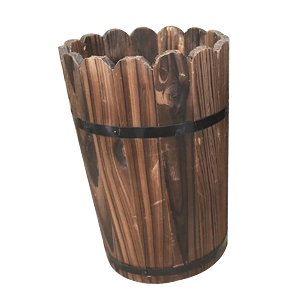 Vintage Wood Planter Box Garden Yard Flower Succulent Container Plant Pot For Office Hopping Mart Hotel Bar Balcony Home Garden 