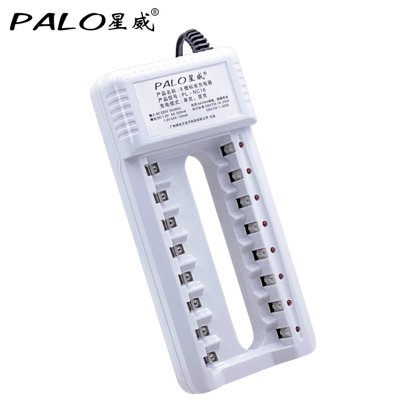 

PALO Original NC18 Battery Charger 8 Slots For AA AAA Ni-MH Ni-Cd Batteries Rechargeable Batteries Constant Current Chargering
