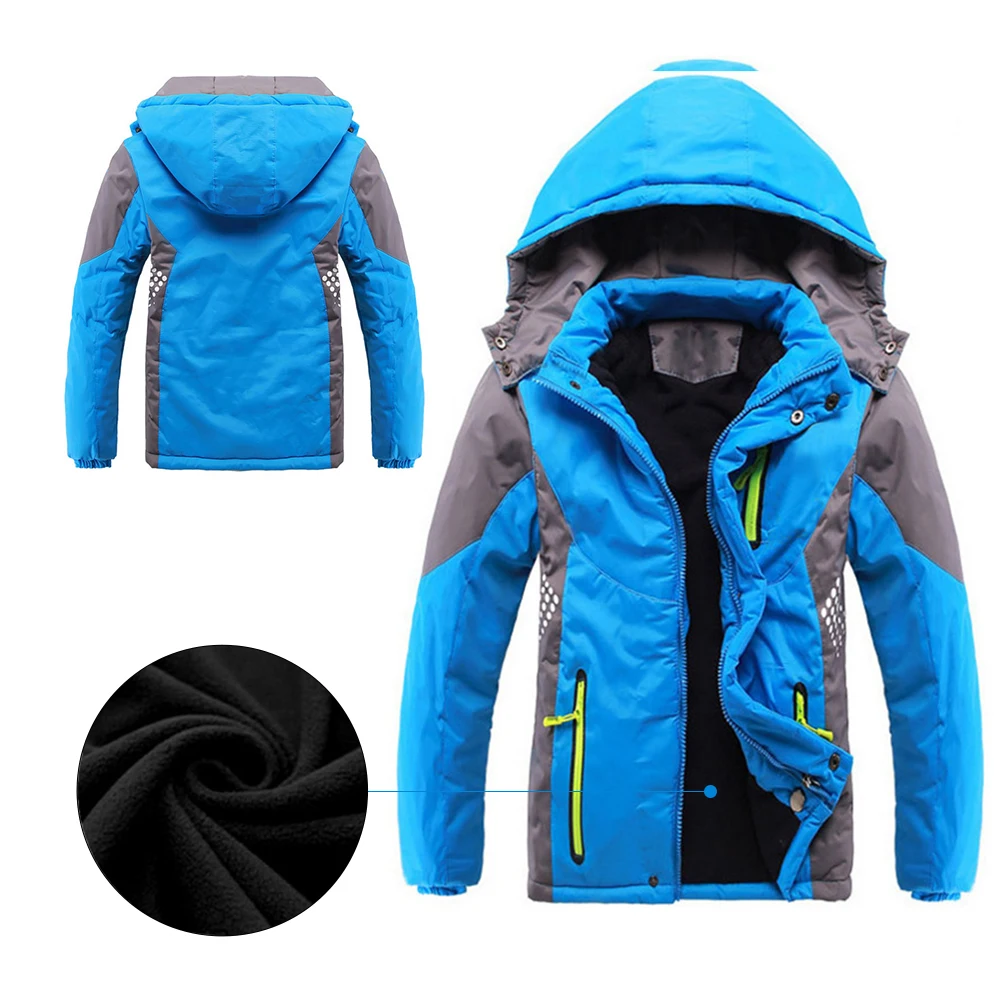 

New Children Boys Spring Casual Sports Jacket Hooded Outwear Windproof Jacket Double For 4-13 Year Old Boy Coats Kid Clothes