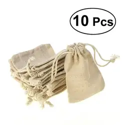 10 шт льняной джутовый шнур Подарочные мешки вечерние сувениры 12,5X16,5 см упаковочный мешочек для свадьбы конфеты подарочные сумки вечерние
