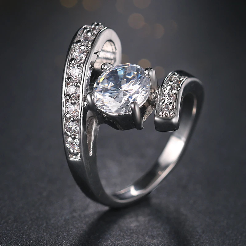 Emmaya брендовые новые модные кольца для женщин высокое качество AAA Циркон Кристалл женский палец кольцо для вечеринки