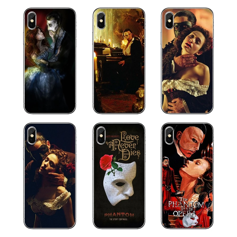 

For Huawei Honor 8 8C 8X 9 10 7A 7C Mate 10 20 Lite Pro P Smart Plus The Phantom of the Opera Love Mask French Silicone Bag Case