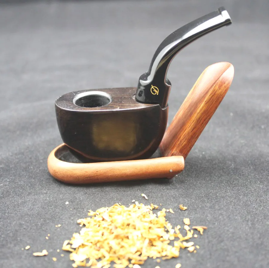 16 Tools Handmade Mini Natural Ebony Wood Smoking Pipe Weed Tobacco