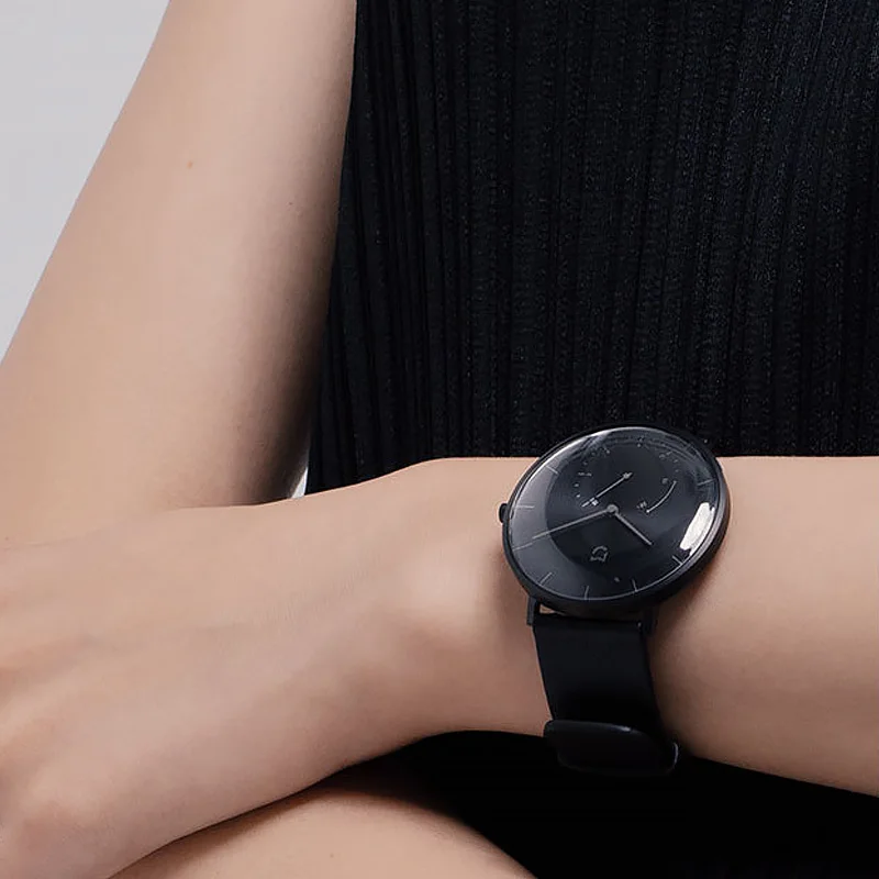 Xiaomi Mijia кварцевые Смарт-часы 3ATM водостойкие шагомер Водонепроницаемые часы подарок чехол из нержавеющей стали интеллектуальная вибрация
