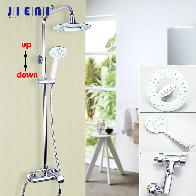 US Chrome Stainless Steel Bathroom Square Shower Head Taps Rainfall Spout Faucet