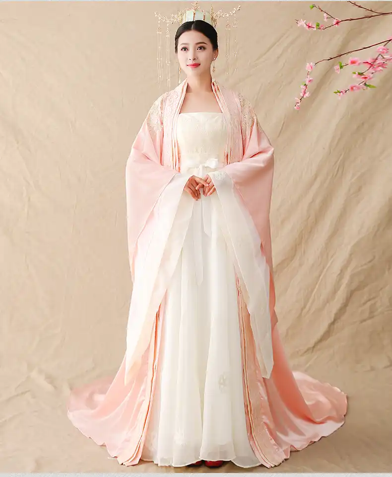 Classic Ancient Costume Chinese hanfu Fairy Heroic Woman Clothes dance dress