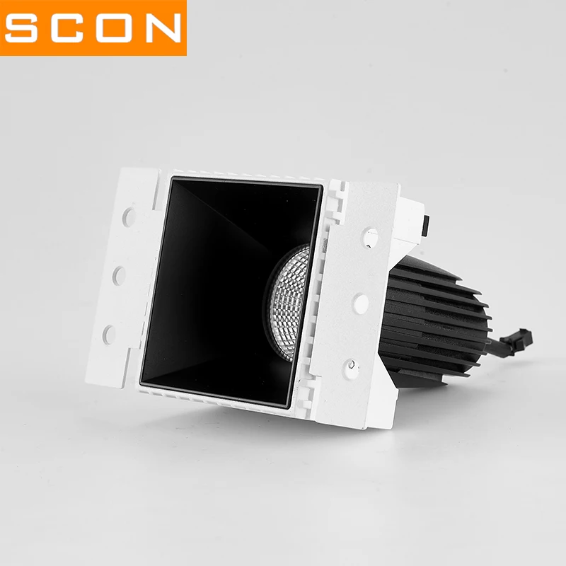 SCON 9W квадратный Бескаркасный Точечный светильник COB Встраиваемый светодиодный