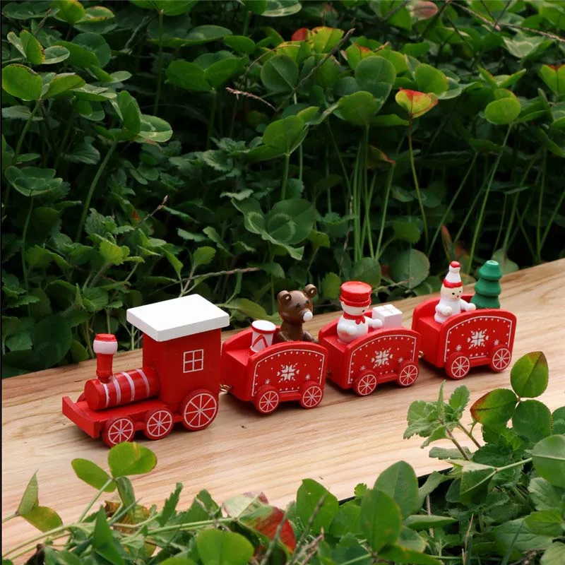 

Charming Cute 1Piece Wooden Christmas Santa Tree Train Ornament Decor Gift New