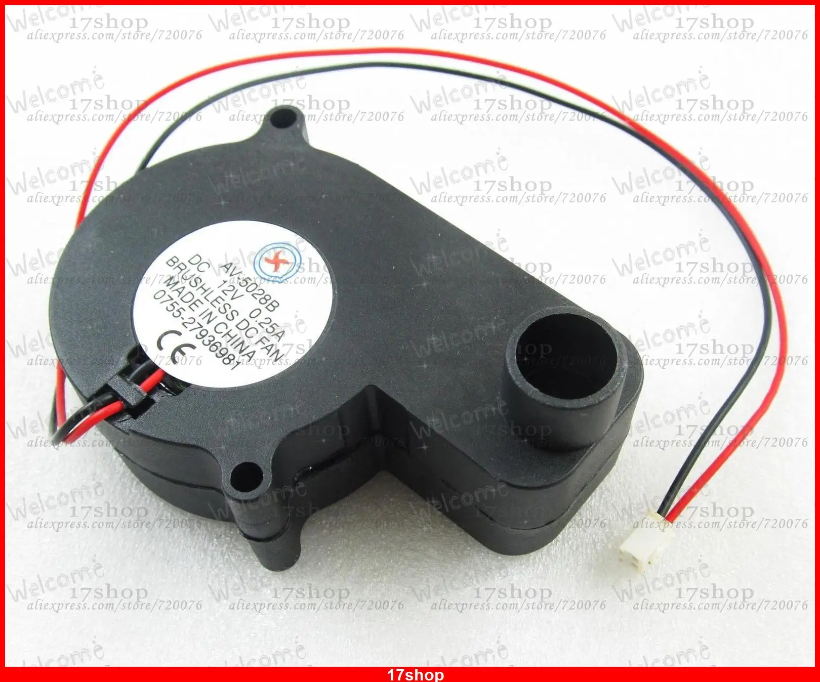 Ceny 1 szt. X bezszczotkowa dmuchawa chłodząca DC 12V 0,25a 55mm x 55mm x 28mm 5028B złącze 2pin