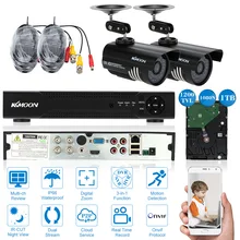 KKmoon 4CH CCTV система 4CH 1080 P DVR 2 шт. 3,6 мм IR водонепроницаемый уличный для видеонаблюдения камера 1200TVL домашняя система безопасности комплекты видеонаблюдения