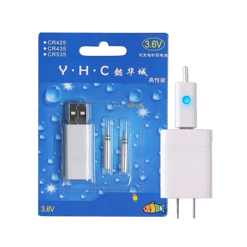 

Rechargeable CR425 Battery Set Fishing Float Battery Match USB to Use Suits for Different Charger Devices Fishing Tackles FU004