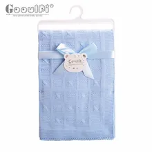 Gooulfi Детские BoyGirl одеяла для новорожденных однотонные розовые синий мягкий детский Stroler одеяло детская пеленка осеннее вязаное детское одеяло для новорожденных