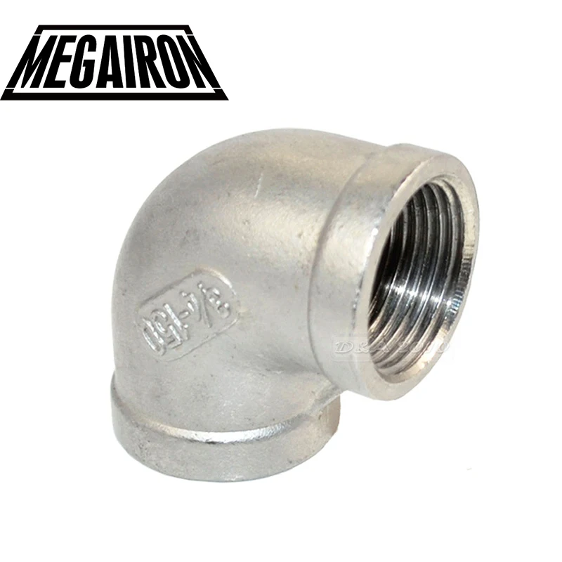 Megaron 3/4 &quotлокоть 90 градусов угловой F/F нержавеющая сталь SS304 Женский * FemaleThreaded