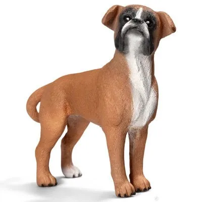 

Original genuine farm animal pets model boxer dog figures collectible figurine kids educational toys children