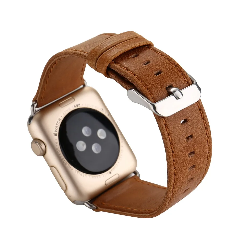38/42mm Apple Watch Band Genuine Leather Band Men Dress iWatch Strap