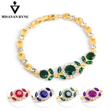 MISANANRYNE, модные браслеты для женщин, золотой цвет, CZ камни, австрийский кристалл, цветок, браслеты и браслеты, ювелирные изделия, 4 цвета