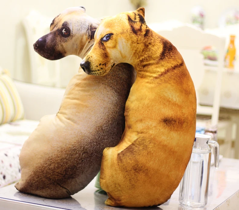 Cojines de sombra de tigre para perro en 3D, almohada creativa