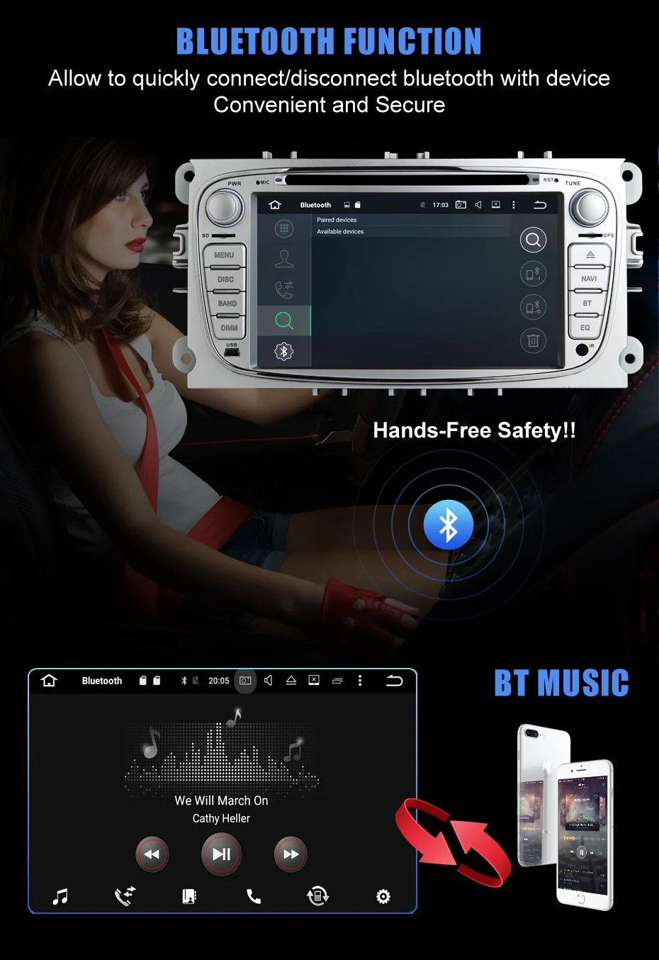 Perfect KANOR Octa Core IPS Android 9.0 4g 2 din Car DVD GPS For Ford Focus S-MAX Mondeo C-MAX Wifi GPS Navigation Radio FM Multimedia 2